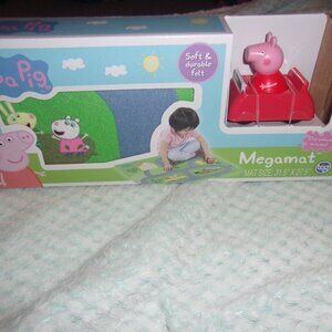 PEPPA PIG MEGAMAT 31.5" x 27.5" Play Mat, Red Car Toy NEW